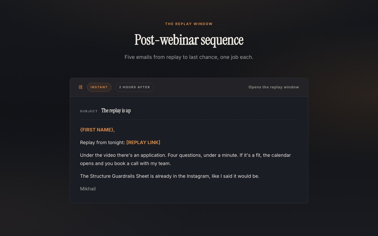 Post-webinar preview