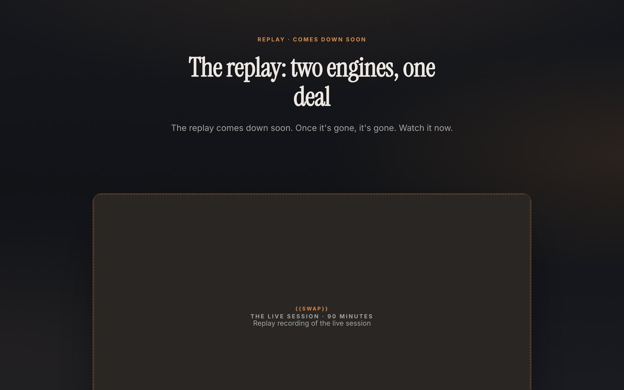 Replay + application preview